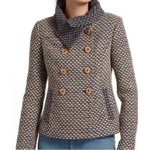 Anthropologie Tabitha Double Breasted Wool Blend Jacket Women's XS Old‎ Money
